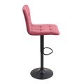 Carmelo Megapap bar stool with adjustable height made of velvet rotten apple color 45x42x90/113cm.
