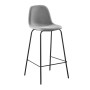 Celina bar stool with metallic legs in black color and fabric in grey color 47x51x97cm.