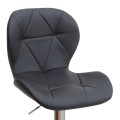 Dolores Megapap bar stool with adjustable height made of pu leather in black color 45.5x38x89/109cm.