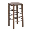 TAVERNA Bar Stool Beech Impregnation Walnut/Pu Cappuccino