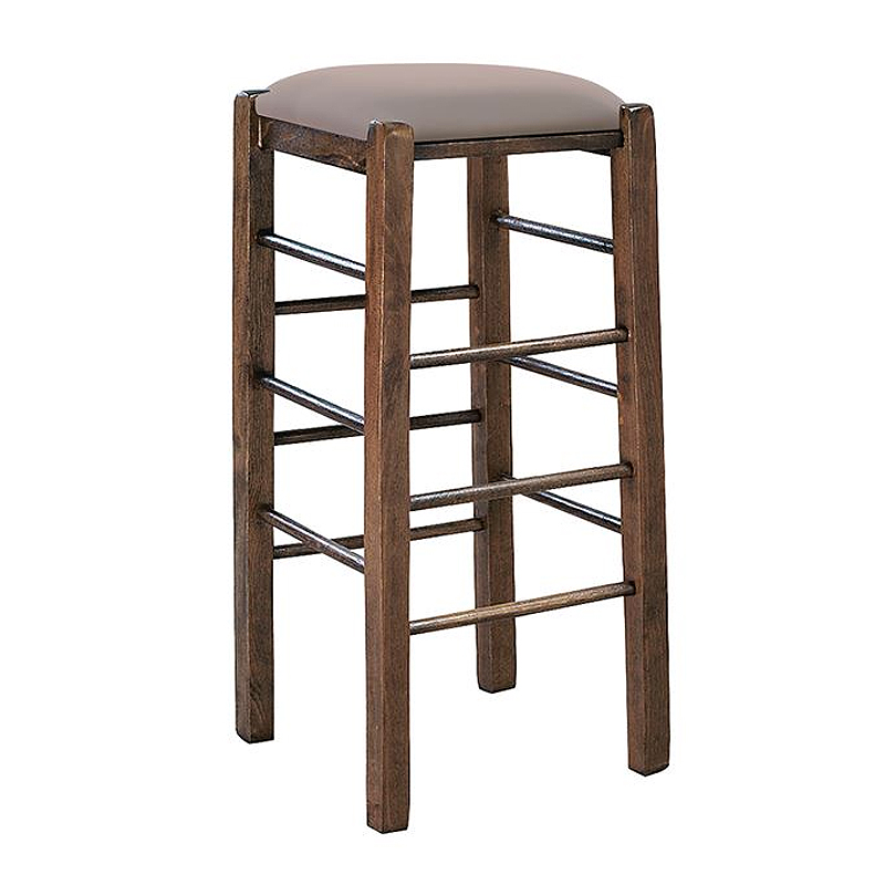TAVERNA Bar Stool Beech Impregnation Walnut/Pu Cappuccino