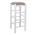 TAVERNA Bar Stool Beech Impregnation Lacquer White/Pu Cappuccino