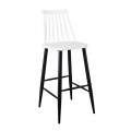 LAVIDA Bar Stool Metal Black, PP White