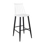 LAVIDA Bar Stool Metal Black, PP White