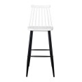 LAVIDA Bar Stool Metal Black, PP White