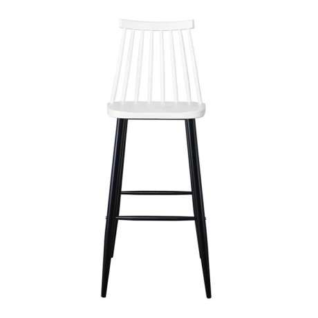 LAVIDA Bar Stool Metal Black, PP White