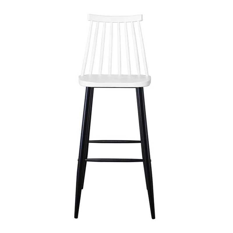 LAVIDA Bar Stool Metal Black, PP White