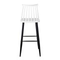 LAVIDA Bar Stool Metal Black, PP White