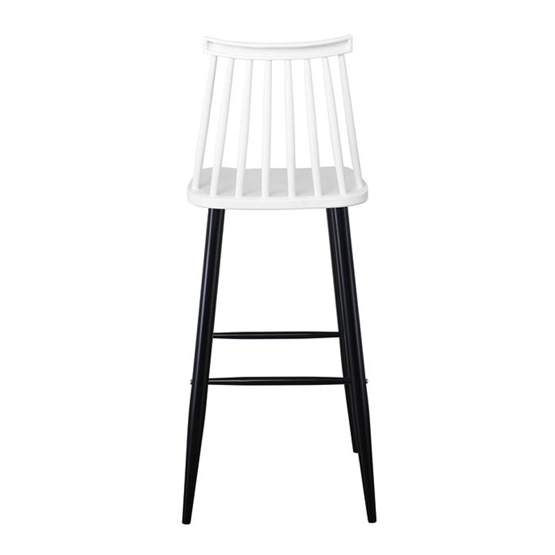 LAVIDA Bar Stool Metal Black, PP White