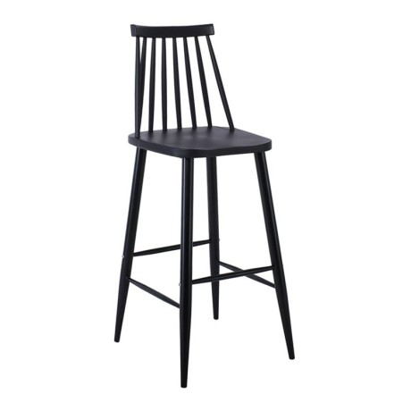 LAVIDA Bar Stool Metal & PP Black Color
