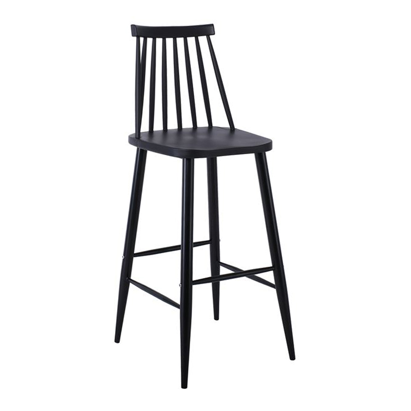 LAVIDA Bar Stool Metal & PP Black Color