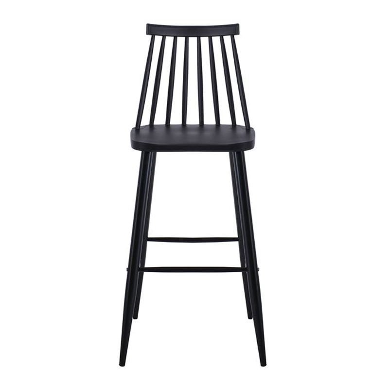 LAVIDA Bar Stool Metal & PP Black Color