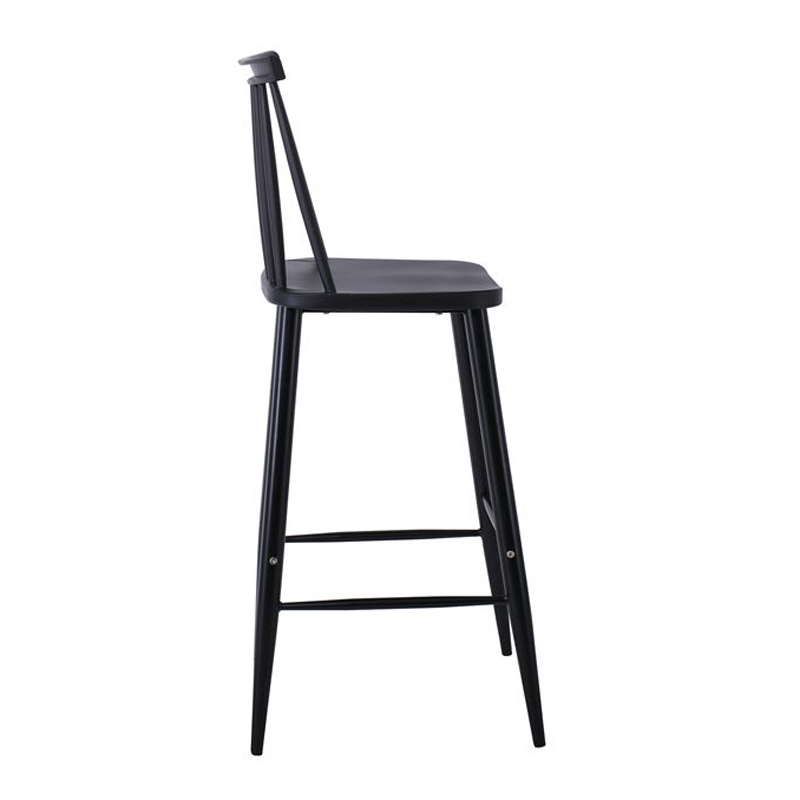 LAVIDA Bar Stool Metal & PP Black Color