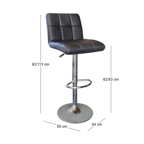 LINO Bar Stool Pu Black