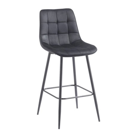 MYRIAM Bar Stool Metal Black/Fabric Velure Black