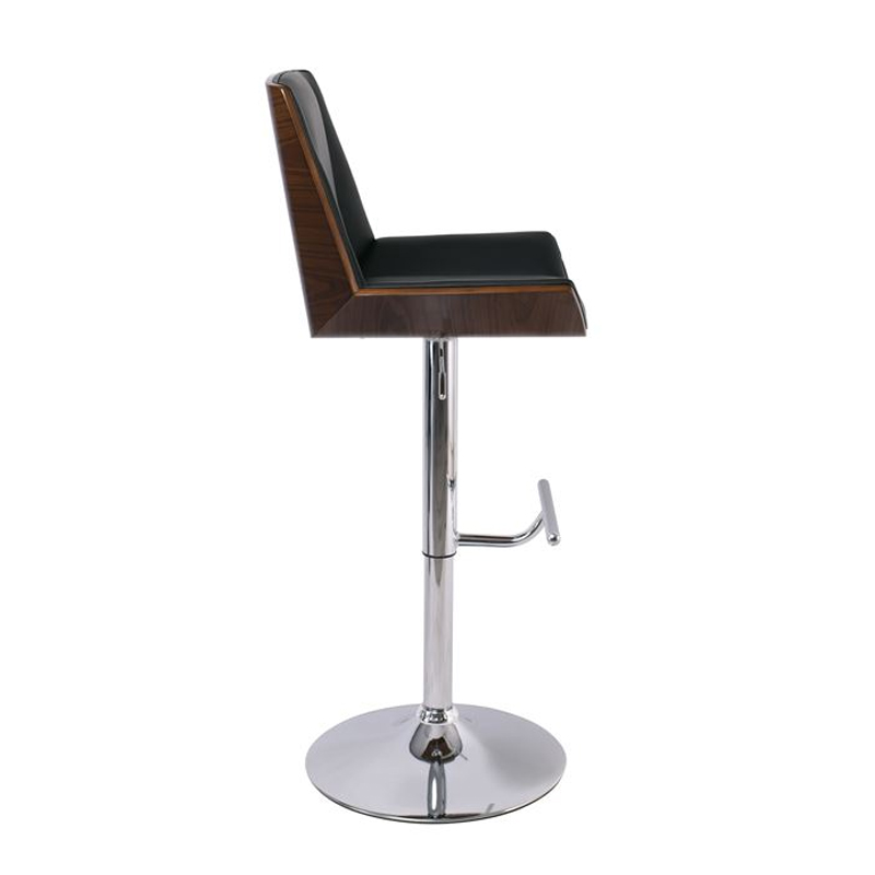 NUMAN Bar Stool Chrome/Pu Black