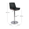 NUMAN Bar Stool Chrome/Pu Black