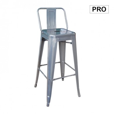 Σκαμπό μπαρ Relix Pro με πλάτη μεταλλικό χρώμα metal rust 43x43x100εκ.