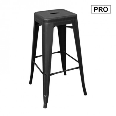 Σκαμπώ μπαρ Relix Pro μεταλλικό χρώμα μαύρο 43x43x67εκ.