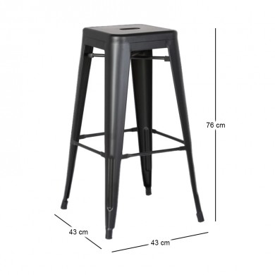 RELIX Bar Stool Steel Black Matte