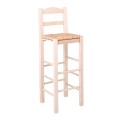 SIFNOS Bar Stool Unpainted with Rush Seat