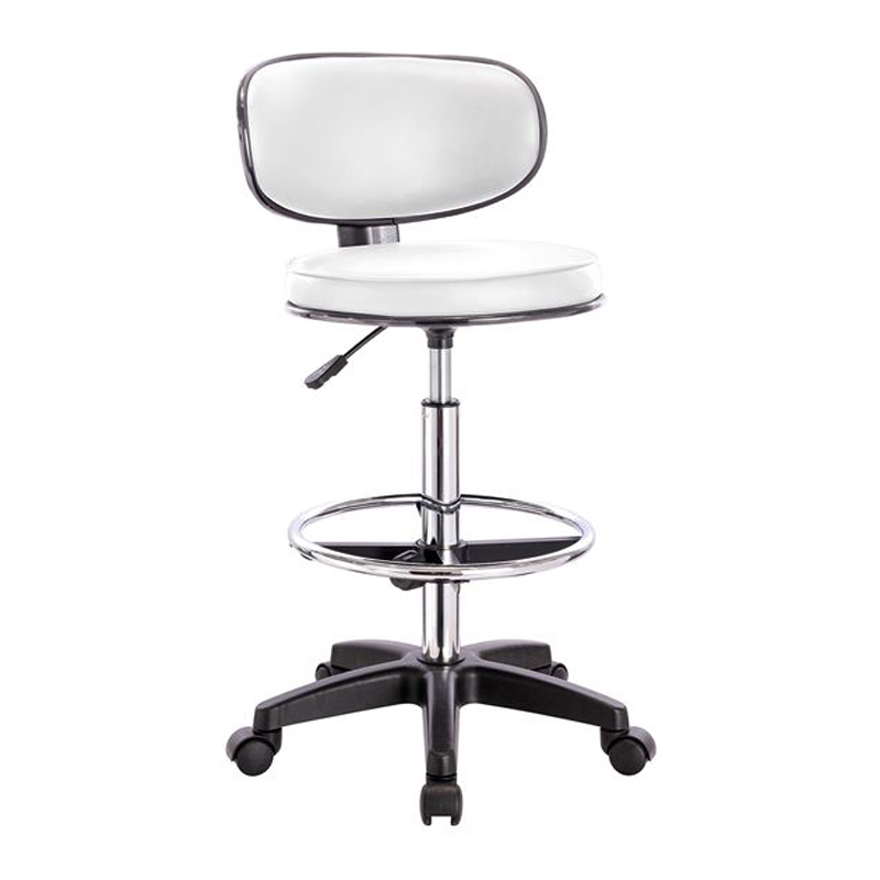 BF406 Reception-Cashier Bar Stool, Pu White