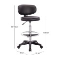 BF406 Reception-Cashier Bar Stool, Pu Black