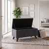 Lotus Megapap velvet fabric stool in anthracite color 90x40x50cm.