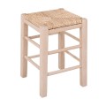 TAVERNA Stool H50cm Unpainted with Rush Seat
