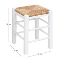 TAVERNA Stool H50cm Impregnation Lacquer White