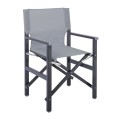 Director Armchair, Aluminium Anthracite, Textilene (one piece) Grey