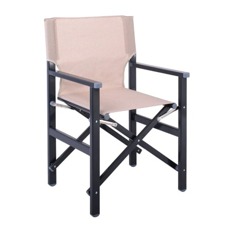 Director Armchair, Aluminium Anthracite, Textilene (one piece) Beige