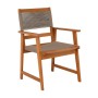 SPRING Dining Armchair, Acacia Natural, Rope Wicker Beige