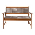 SPRING Living 2-Seat Bench Acacia Natural, Rope Wicker Beige