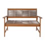 SPRING Living 2-Seat Bench Acacia Natural, Rope Wicker Beige