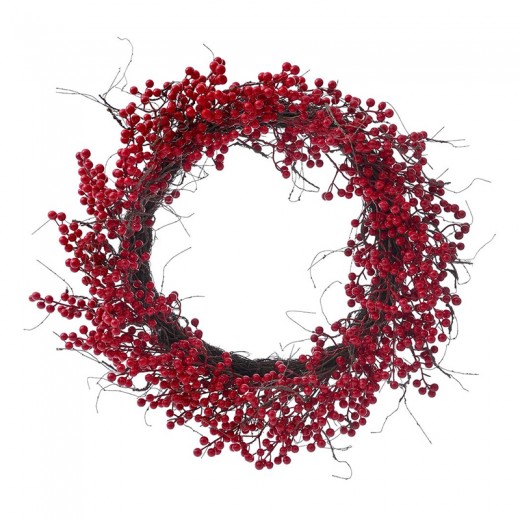 ΣΤΕΦΑΝΙ ΚΟΚΚΙΝΟ ΜΕ BERRIES 60ΕΚ