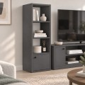 Στήλη - Βιβλιοθήκη Eldorado Megapap χρώμα ανθρακί 33,2x29,6x100εκ.
