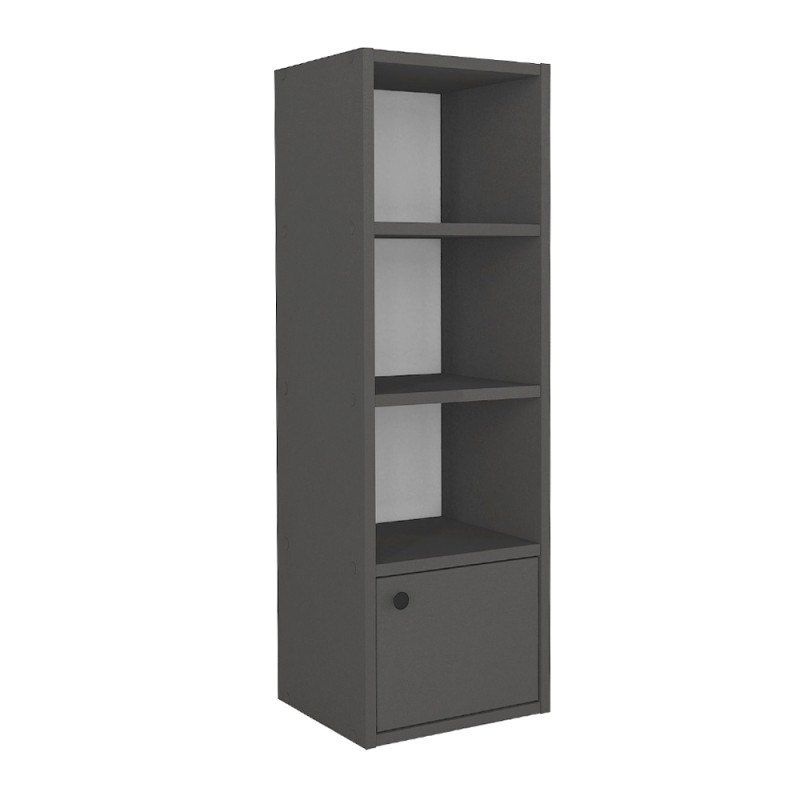 Στήλη - Βιβλιοθήκη Eldorado Megapap χρώμα ανθρακί 33,2x29,6x100εκ.