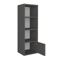 Στήλη - Βιβλιοθήκη Eldorado Megapap χρώμα ανθρακί 33,2x29,6x100εκ.