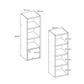 Στήλη - Βιβλιοθήκη Eldorado Megapap χρώμα ανθρακί 33,2x29,6x100εκ.