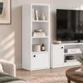 Στήλη - Βιβλιοθήκη Eldorado Megapap χρώμα λευκό 33,2x29,6x100εκ.