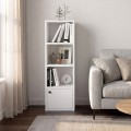 Στήλη - Βιβλιοθήκη Eldorado Megapap χρώμα λευκό 33,2x29,6x100εκ.