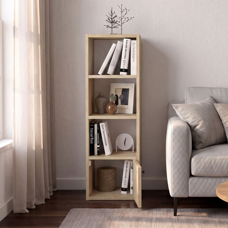 Στήλη - Βιβλιοθήκη Eldorado Megapap χρώμα sapphire oak 33,2x29,6x100εκ.