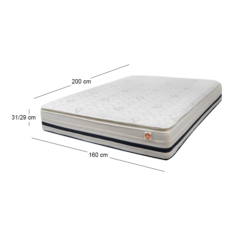 MATTRESS Pocket Spring+Foam 160x200x(31/29)cm Single Sided