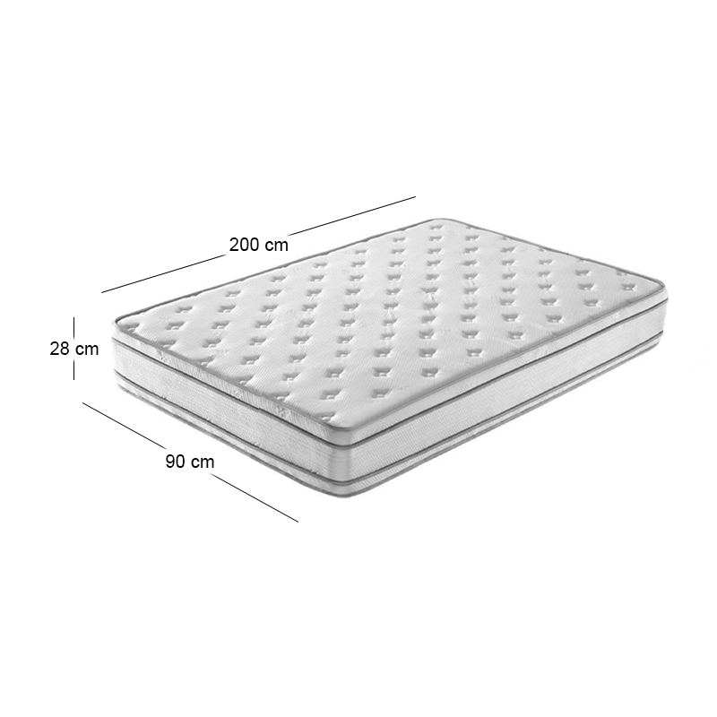 MATTRESS 90x200/28cm Bonnell Spring+Foam 2-side