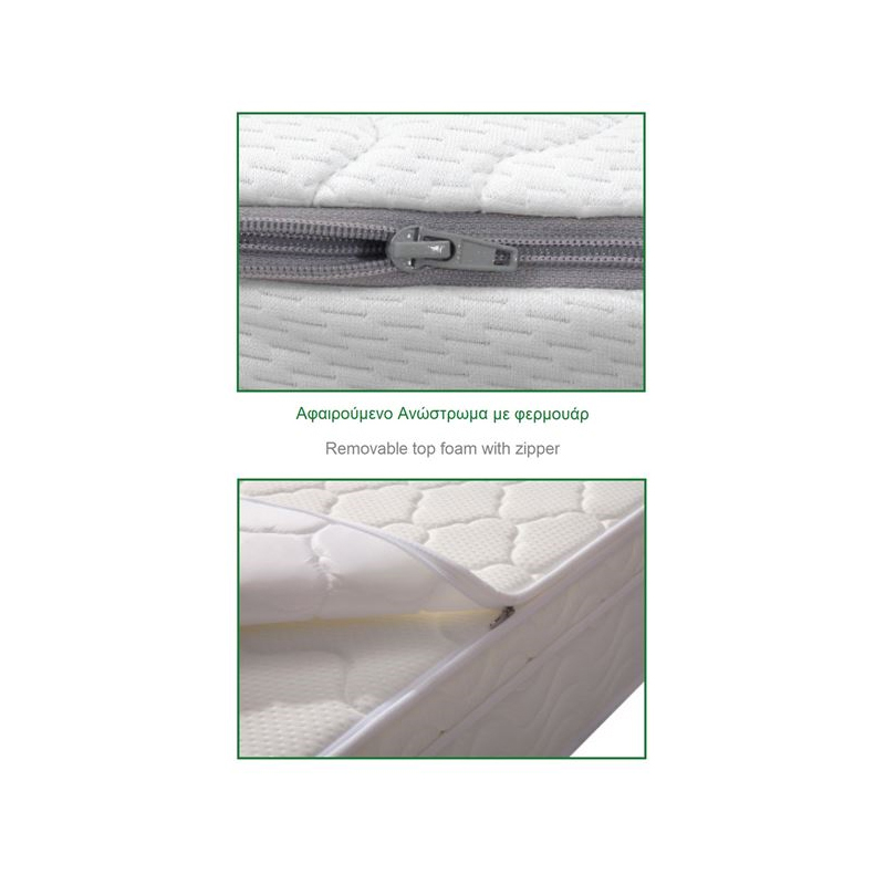 MATTRESS Top Foam Removable/Pocket Spring 160x200/21cm (2-side)
