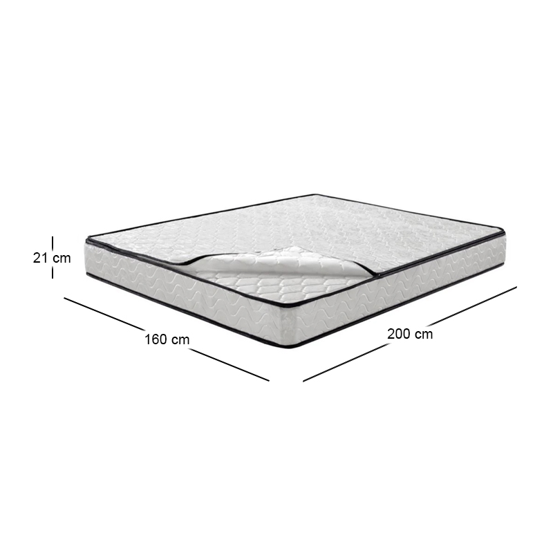 MATTRESS Top Foam Removable/Pocket Spring 160x200/21cm (2-side)