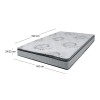 MATTRESS Top Foam/Continuous Spring 140x190x(24/22)cm Single Sided