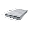 MATTRESS Top Foam/Continuous Spring 140x190x(24/22)cm Single Sided