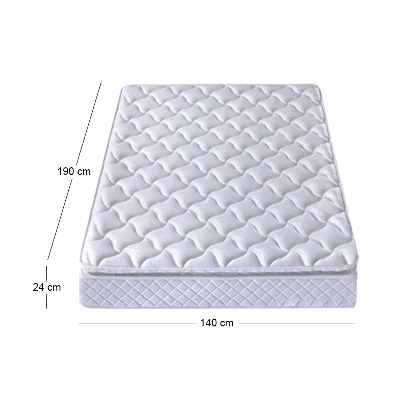 MATTRESS Bonnell Spring+Top Foam 140x190/24cm (Roll Pack)